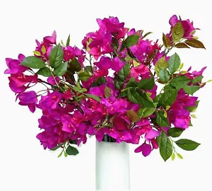 Pack of 8 Artificial Flowers Stems Silk Bougainvillea Branches for Wedding Ce... - Picture 1 of 7