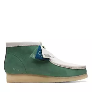 Clarks Originals Herren Wallabee Mokassin Stiefel VCY Grün Leder Freizeit Mokassin - Bild 1 von 5