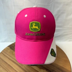 John Deere Hat Cap Hot Pink Adjustable Strap Bader Sons Womens - Picture 1 of 13