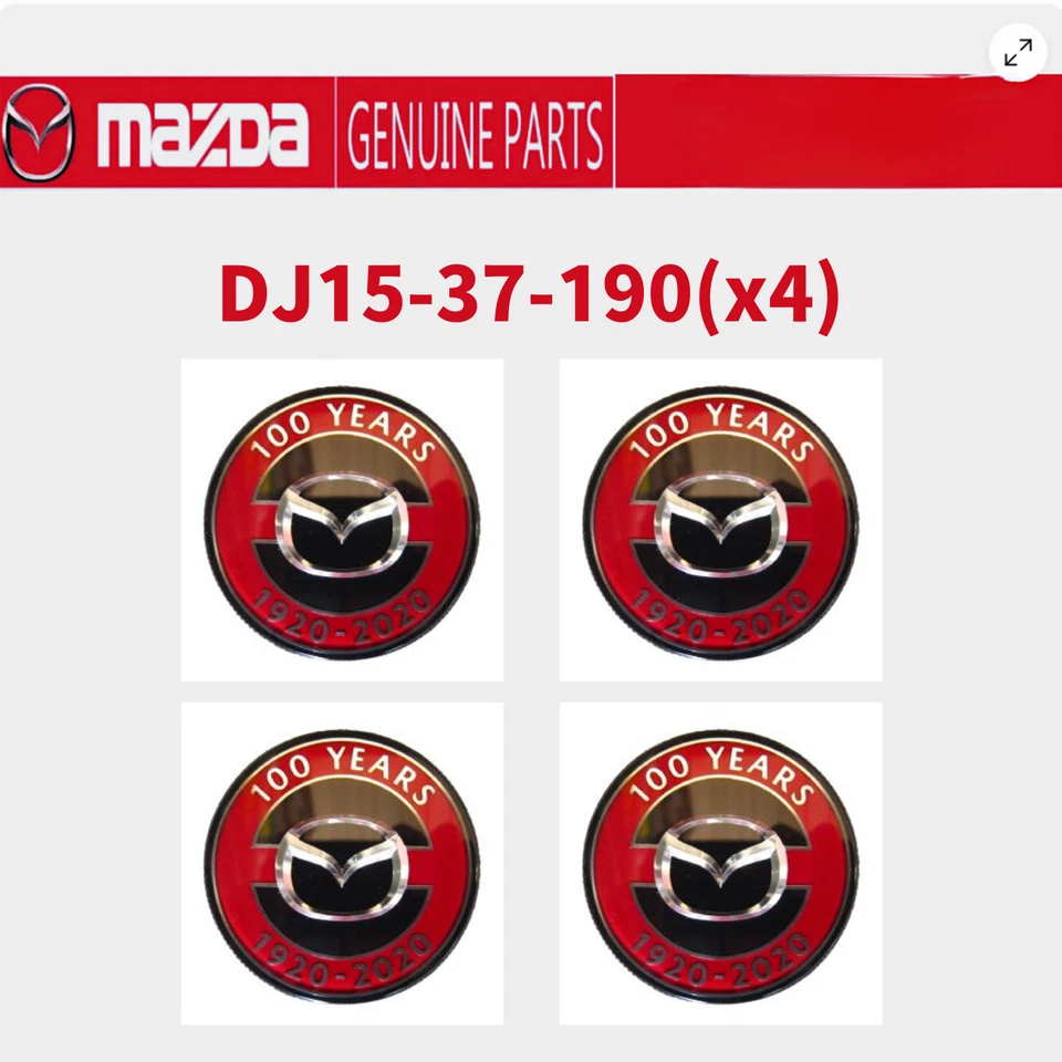 Mazda MX-5 MIATA Genuine100th Anniversary Wheel Center Cap 4 Set JDM OEM Foto 1 de 1