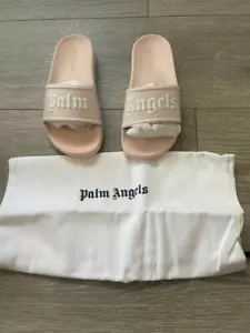 Palm Angels Kids Pool Slides - Pink/White - Sz 33 Euro/ 2 US. NIB With Dustbag - Picture 1 of 8