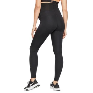 Womens Nike One High-Waisted Black Leggings (Maternity) - Picture 1 of 6