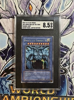 Obelisk the Tormentor JMP-EN004 Secret Rare Limited Edition SGC 8.5 NM - Image 1 of 2
