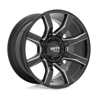 Rueda molida negra brillante 22x12 Moto Metal MO804 SPIDER 8x6,5 (-44 mm) Foto 1 de 4