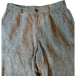 Lands End Womens Sz 8 High Rise Linen Pant Wide Leg 2 Pkts - Picture 1 of 10