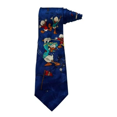 Corbata Disney Mickey And Co Pato Donald Golf Huey Dewy Louis Rara Foto 1 de 4
