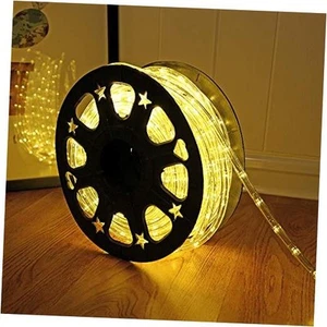 50ft 360 LED Waterproof Rope Lights,110V Connectable Indoor Outdoor Warm White - Picture 1 of 6