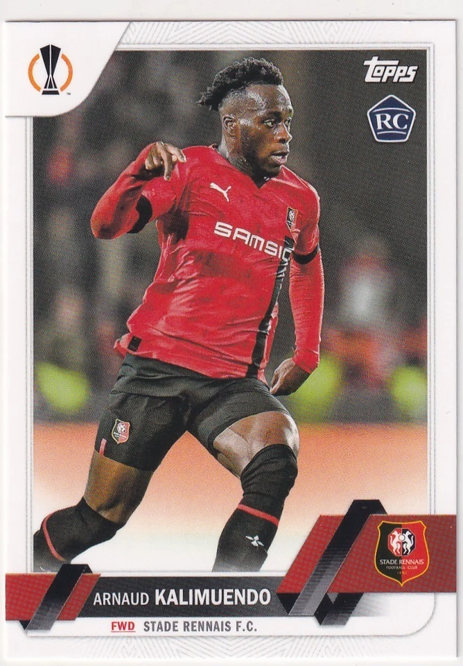 2022-23 TOPPS CHAMPIONS LEAGUE RC ARNAUD KALIMUENDO STADE RENNAIS SOCCER #2356 - Image 1 of 1