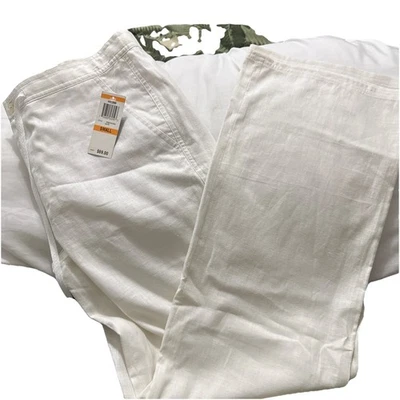 Hermosos pantalones blancos INC de algodón/lino de diseñador. Nuevo con etiquetas. $69,00 Foto 1 de 4