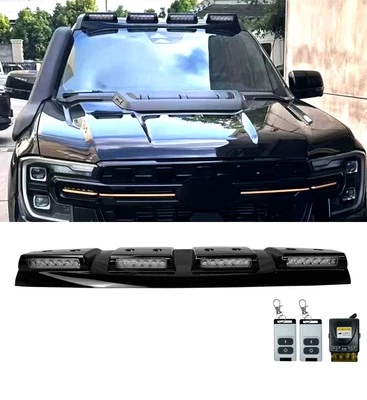 ROOF LIGHT POD BAR DRL LED LIGHTS OFF ROAD GLOSS BLACK FOR FORD RANGER T9 2023+ - Image 1 of 4