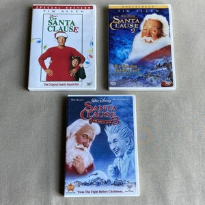 The Santa Clause 1 2 & 3 (DVD Set 1994 Trilogy) Tim Allen Christmas Comedy Claus - Picture 1 of 21