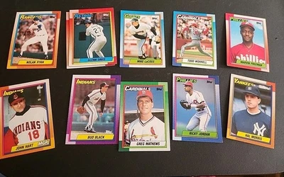 Tarjetas de béisbol Topps 1990 ~ 44 cartas (34 jugadores y 10 "ofertas") ¡casi como nuevas!  Foto 1 de 4