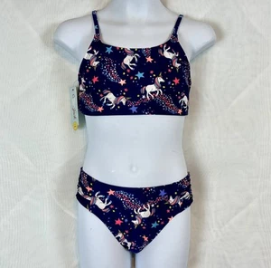 NWT Kids Cat & Jack 2 Piece Unicorn Swimsuit / Sz L 10/12 - Picture 1 of 12