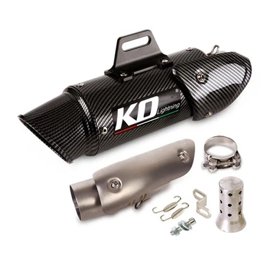 For Suzuki GSXR1000 2012-2025 Exhaust System Mid Link Pipe + 51mm Muffler Tips - Image 1 of 4