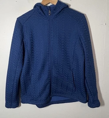 Polar King女式大号羊毛衬里毛衣夹克全拉链连帽口袋 — 第 1/4 张图片