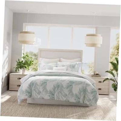  - Comforter Set, Reversible Cotton Bedding with King Canyon Palms Green - Image 1 of 4