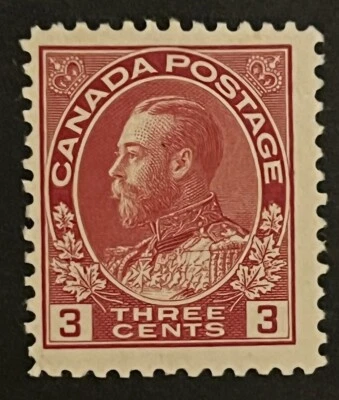 Sellos de viaje: estampillas de Canadá de 1912-1925 Scott #109 - 3 centavos como nuevas MOGH Foto 1 de 4