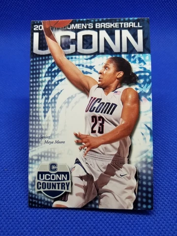 2010-11 UCONN HUSKIES Connecticut basketball pocket schedule MAYA MOORE on front Cover