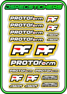 PROTOform RACE BODIES A5 STICKER SET RC CAR NITRO EP RACE PF BNIP GOLD INFINITY - Picture 1 of 8