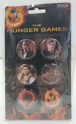 NECA - Hunger Games Catching Fire-Movie Replica Props-Character Pin Set Sealed Cover