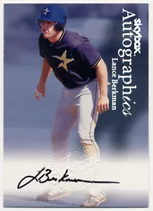 2000 SkyBox Autographics LANCE BERKMAN On-Card Auto Rare Houston Astros SP - Picture 1 of 2