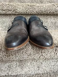 Magnanni Scarpe da uomo multicolore doppio cinturino monaco in pelle. Taglia 11 M. - Foto 1 di 11