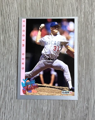 1993 MLB Fleer 'League Leaders' | Greg Maddux | #707 | Chicago Cubs - Image 1 of 2