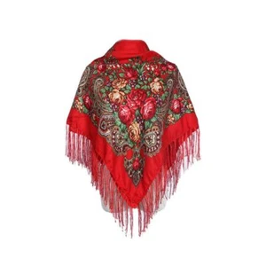 Tassel Scarf Large Square Shawl and Wraps Cotton Long Tassel Scarf Women's Tr... - Picture 1 of 6