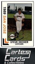 Steve Decker 1989 Best San Jose Giants #11  San Francisco