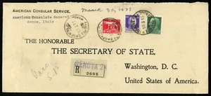 Franklin D Roosevelt Collection American Consular Service Italy USA Registered - Picture 1 of 2
