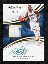 2015-16 Panini Immaculate Patch Auto /60 Kevin Durant #PA-KDU Patch Auto