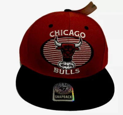 47 Brand NBA Chicago Bulls Windy City Two Tone Snapback Hat Cap New - Image 1 of 4