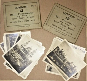 Vintage UK London Valentine's Series #1&.2. 24 Photos Snapshot travel postcards - Picture 1 of 11