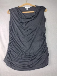 Dressbarn blusa donna nera senza maniche casual girocollo piccola USATA - Foto 1 di 5