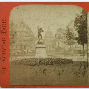 Fotografia Stereoview Le Nouveau Paris Francia Charles Gaudin Fontana Pantheon - Foto 1 di 3