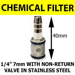 Stahl Chemikalienfilter 7 mm Hochdruckreiniger Waschmittel Flüssigkeit Lösung Tank Sieb - Bild 1 von 4