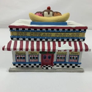 Vintage 1998 nicht mehr produziert Lemax Jukebox Junction beleuchtete Eisdiele Figur 85295 - Bild 1 von 12