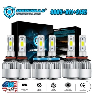 6x LED Headlight High/Low Beam Fog Light Combo Bulbs For Toyota Camry 2007-2014 - Picture 1 of 12