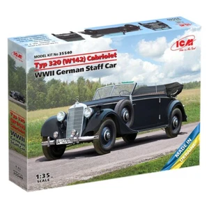 ICM 35540 Scale model kit 1:35 Typ 320 (W142) Cabriolet WWII German Staff Car - Picture 1 of 13