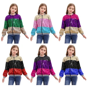 Kid Girls Outerwear Skin-friendly Jacket Gift Coat Photography Sequin Vacation - Picture 1 of 87