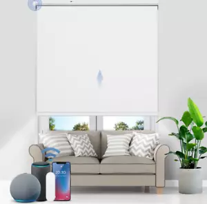 Grandekor Elektrisches Rollo mit Batterie & Fernbedingung 50x150 Weiß - Bild 1 von 2