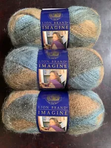 3 madejas de acrílico/mohair marca Lion Imagine madera noruega lavar/secar a máquina - Imagen 1 de 7