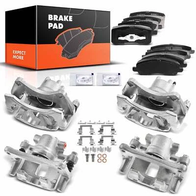 Front & Rear Ceramic Brake Pad + Caliper for Chrysler 200 Jeep Compass 2007-2016 - Image 1 of 4