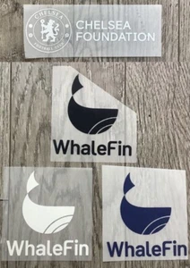 2022-23 Chelsea Football Sponsor Whalefin sleeve &Back logo patch - Picture 1 of 5