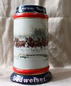Budweiser 1990 Clydesdales Holiday Beer Stein - An American Tradition - Vintage - Picture 1 of 5