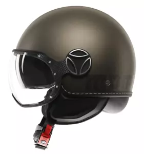 Casco JET MOMO DESIGN FGTR EVO 2206 HIP MATT BRONZE STONE TG XL helmet SUN VISOR - Foto 1 di 7