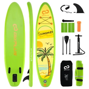 GOPLUS Inflatable Stand up Paddle Board W/Non-slip Deck Pump 3 Fins Backpack - Picture 1 of 8