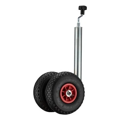 Wiltec Servotimone con ruota di appoggio doppia 200 kg Altezza 66-86 cm Ruotino