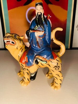 Porcelana china antigua vintage rara Lü Dongbin 呂洞賓 Foto 1 de 4