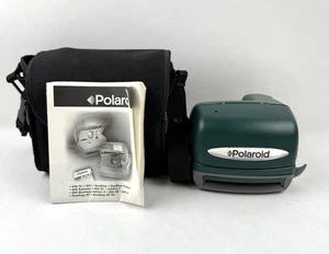 Polaroid OneStep Express Instant Film Camera Green Broken Handle Tested W/ Bag - Picture 1 of 20